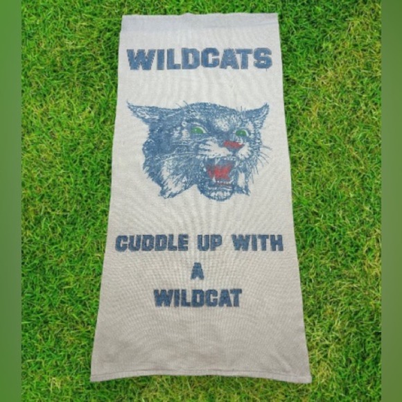 Vintage Other - Vintage Wildcats Cuddle Up With A Wildcat Beach Towel Terry Bear 1980’s